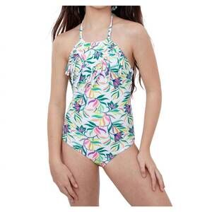 NEW GOTTEX kids high neck one piece swimsuit in gtk palms